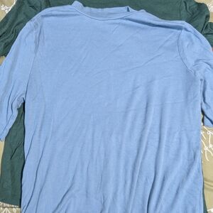 Blue and Green Long Sleeve Shirts